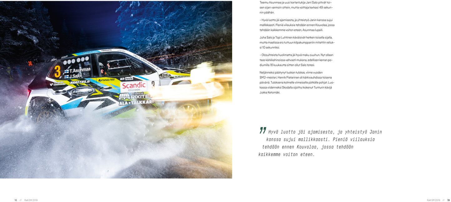Ralli SM, kuvia ja menestyjiä 2019 kirja