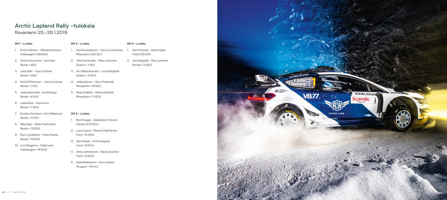 Ralli SM, kuvia ja menestyjiä 2019 kirja
